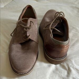 Alfani Men's ‘Kevin’ Brown Suede Lace-Up Shoes with Leather Accent Size 11M EUC